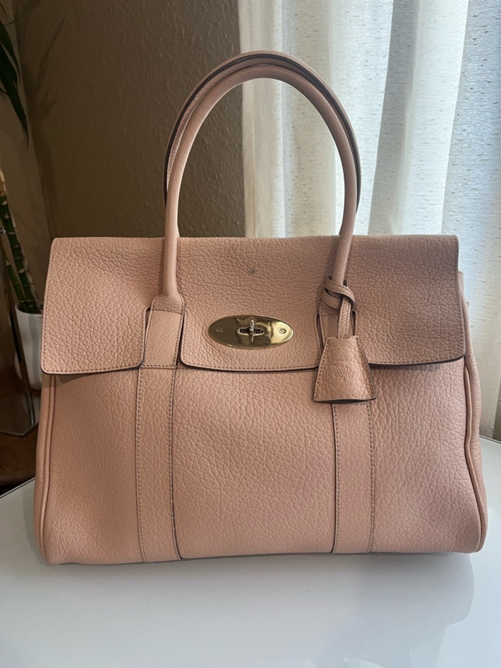 MULBERRY POWDER ROSE GRAINED LEATHER BAYSWATER - Picture 15 of 15